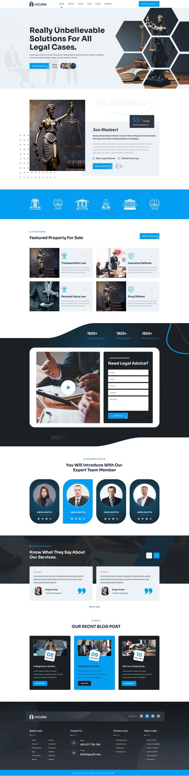 landing page