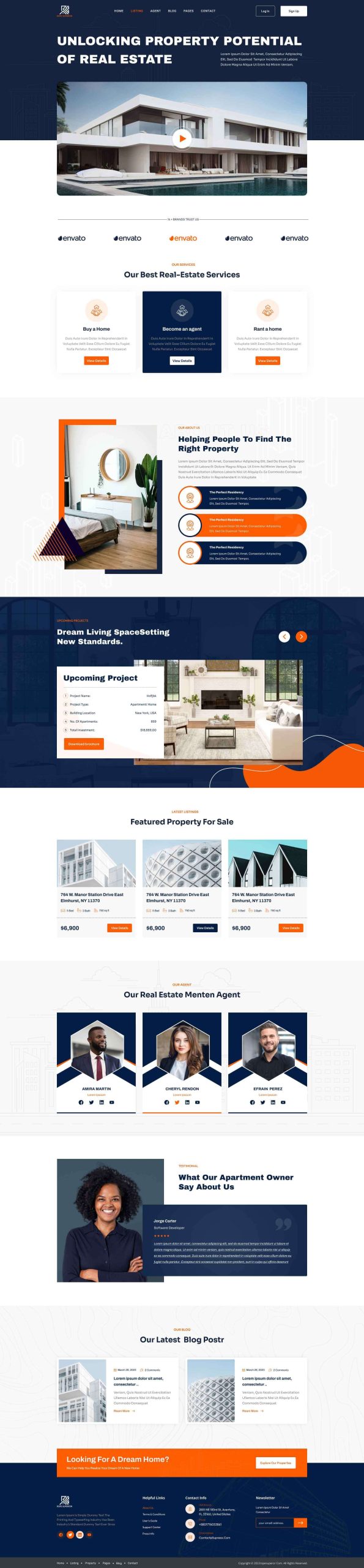 UI/UX Template Design for Property Selling Real Estate