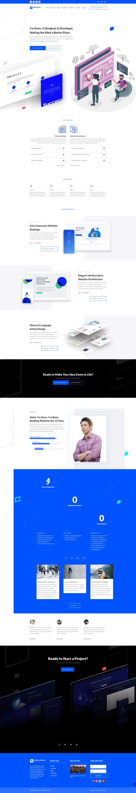 Home page design